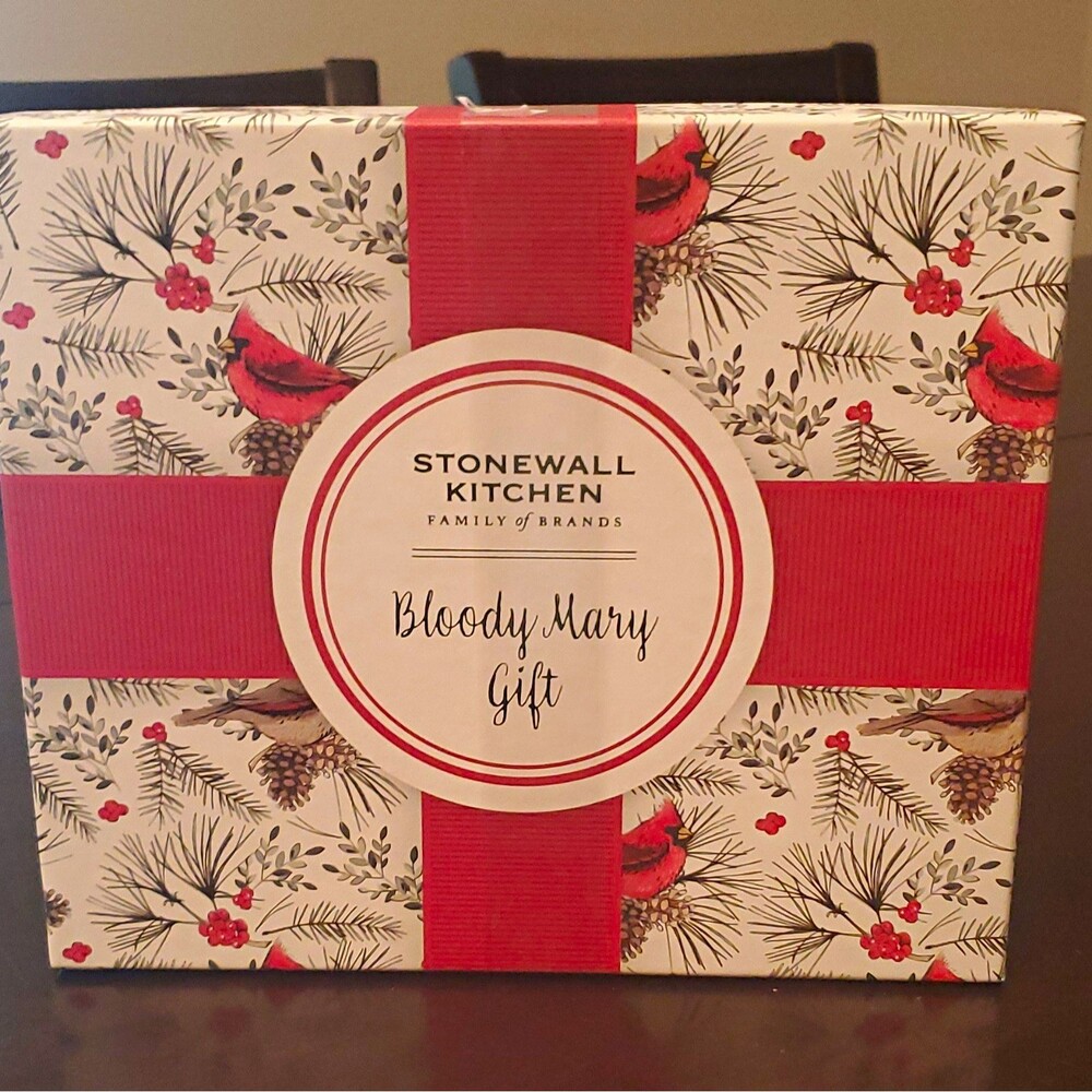 Stonewall Kitchen Bloody Mary Gift Set w/ Mix, Pickled Cucumbers & Tea Towel